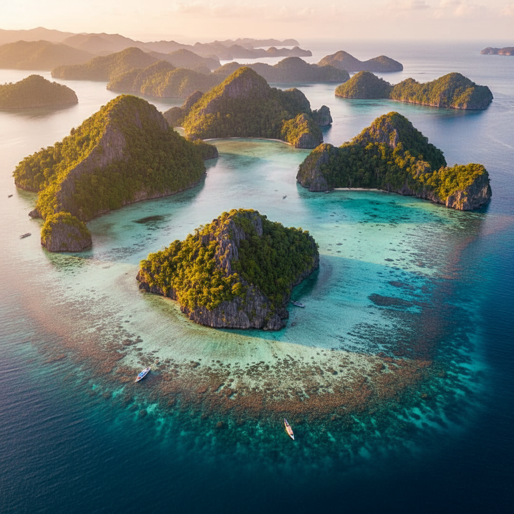 Raja Ampat aerial view